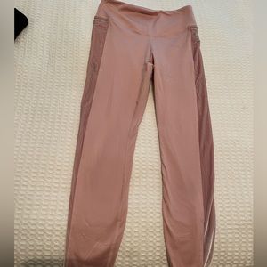 Pink by Victoria’s Secret leggings with velvet detail on side